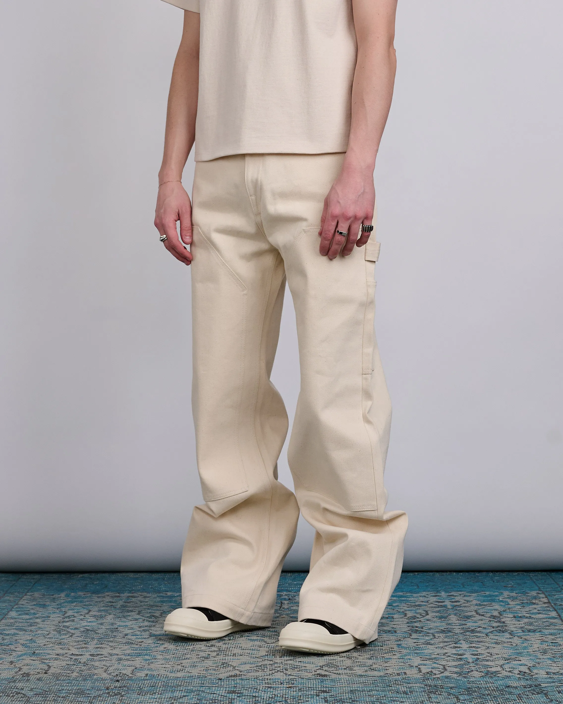 Rick Owens DRKSHDW MIJ Dble Knee Geth Jn 16oz Denim Ntrl