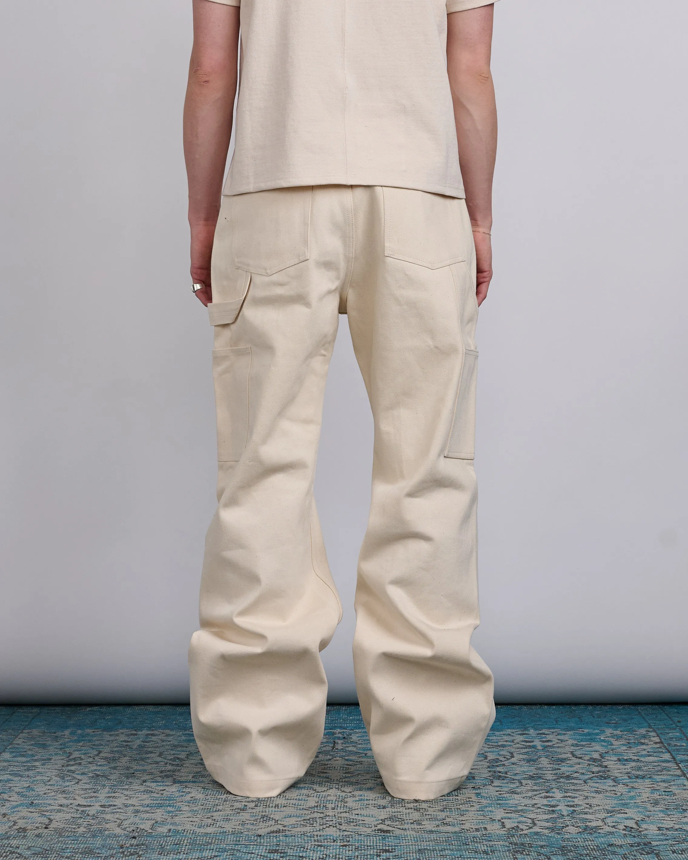 Rick Owens DRKSHDW MIJ Dble Knee Geth Jn 16oz Denim Ntrl