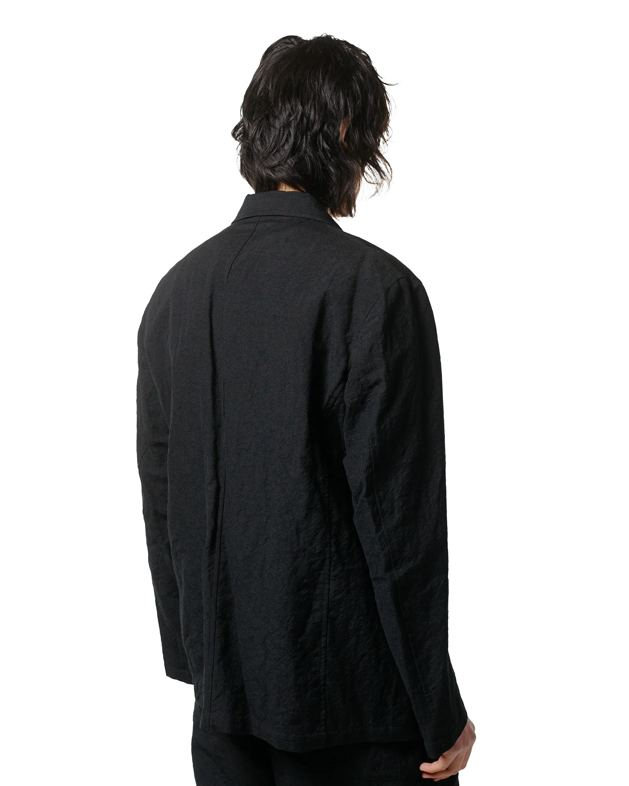 Sage de Cret Wool/Linen Tumbler Three Button Tailored Jacket Black