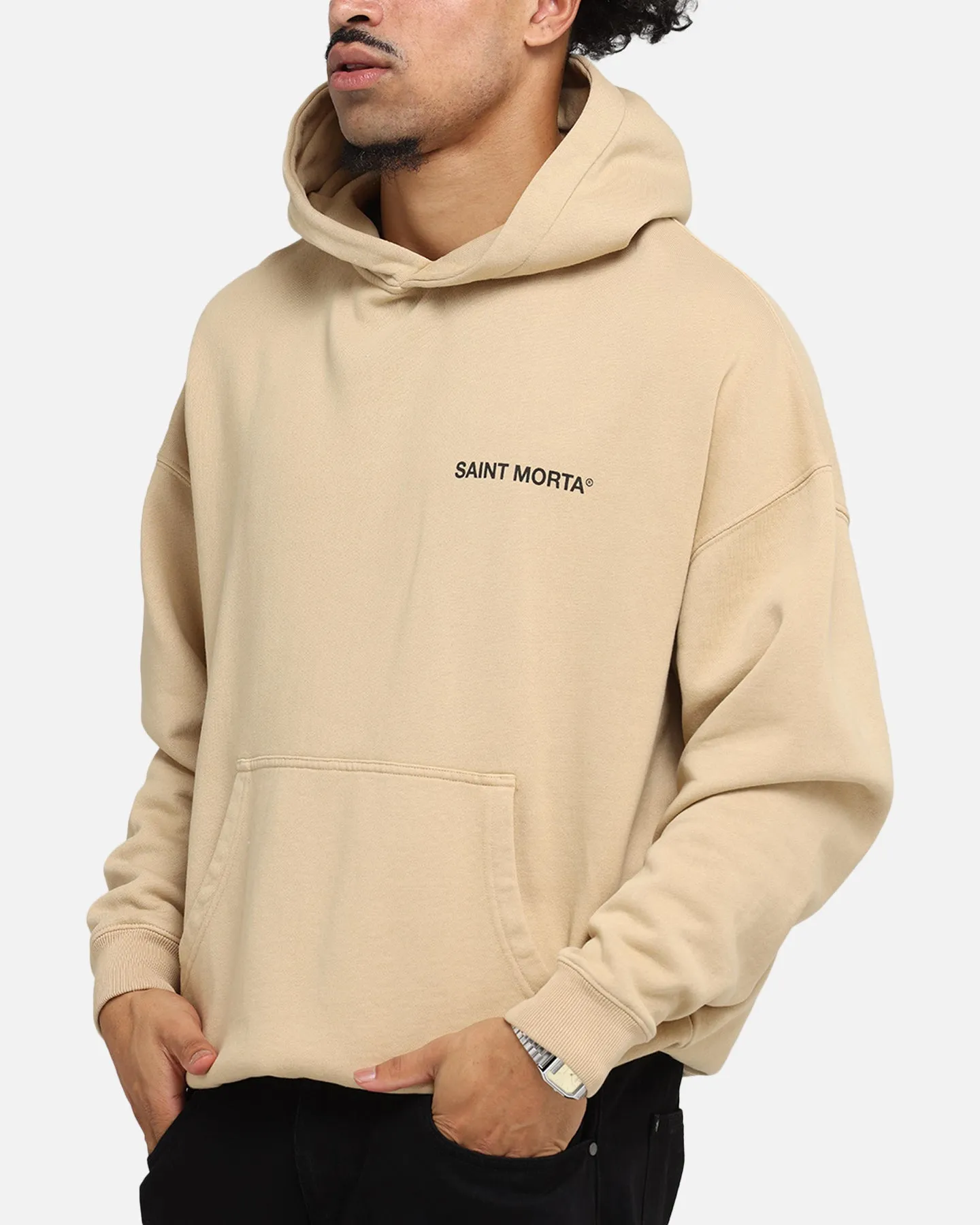 Saint Morta Awakening Boxy Hoodie Stone