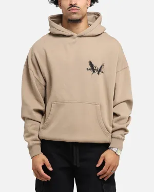 Saint Morta Black Doves Boxy Hoodie Tan