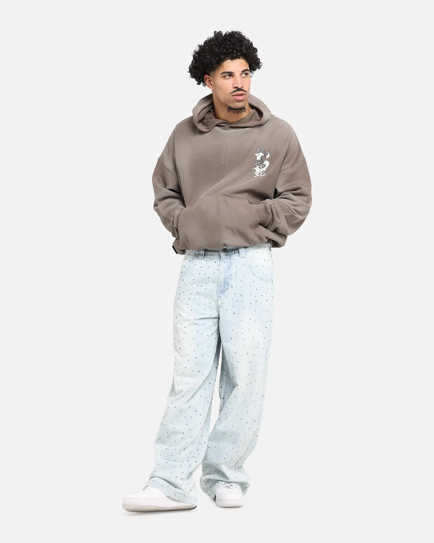 Saint Morta Venom Boxy Hoodie Sunfade Brown
