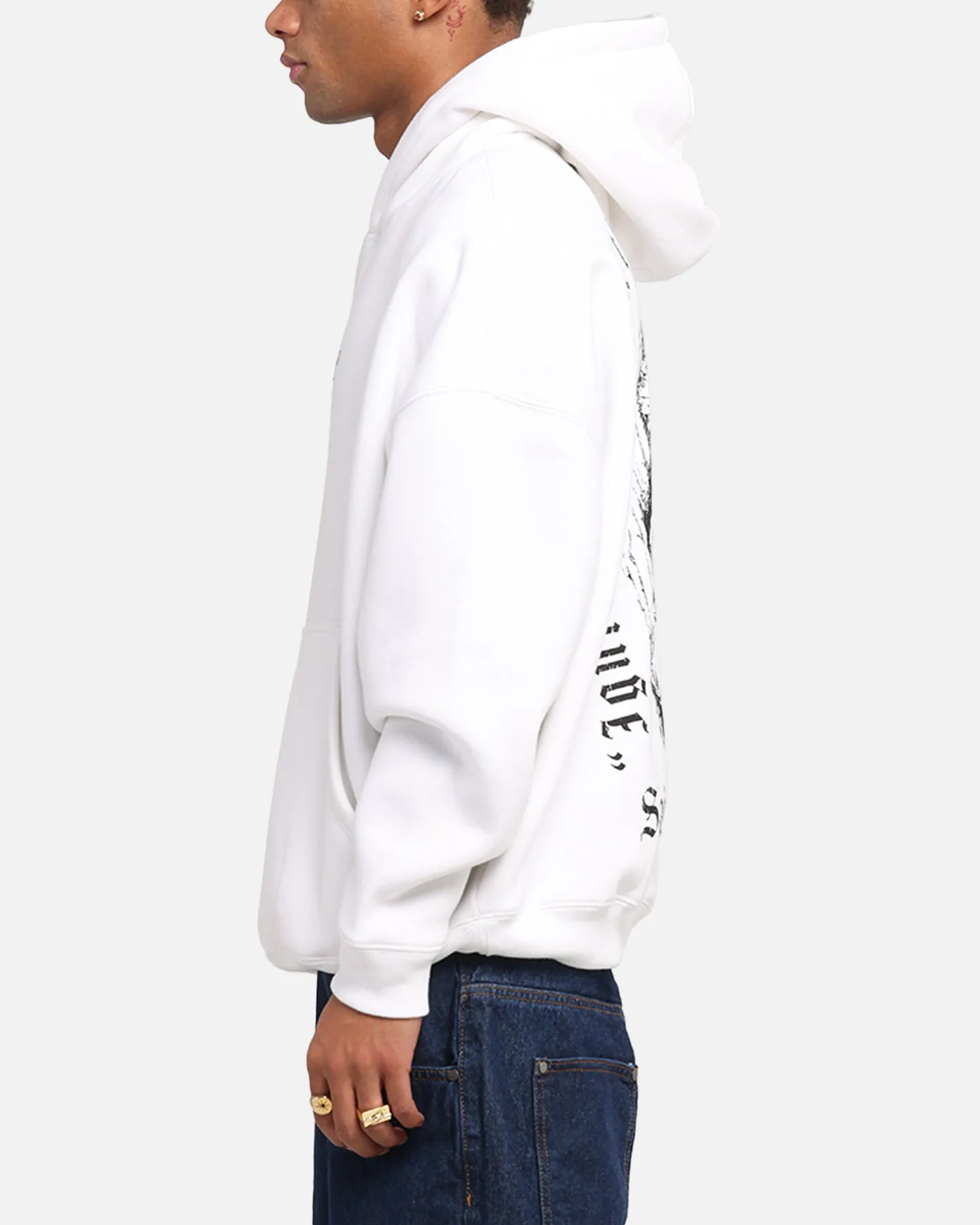 Saint Morta Weiry Hearts Boxy Hoodie White