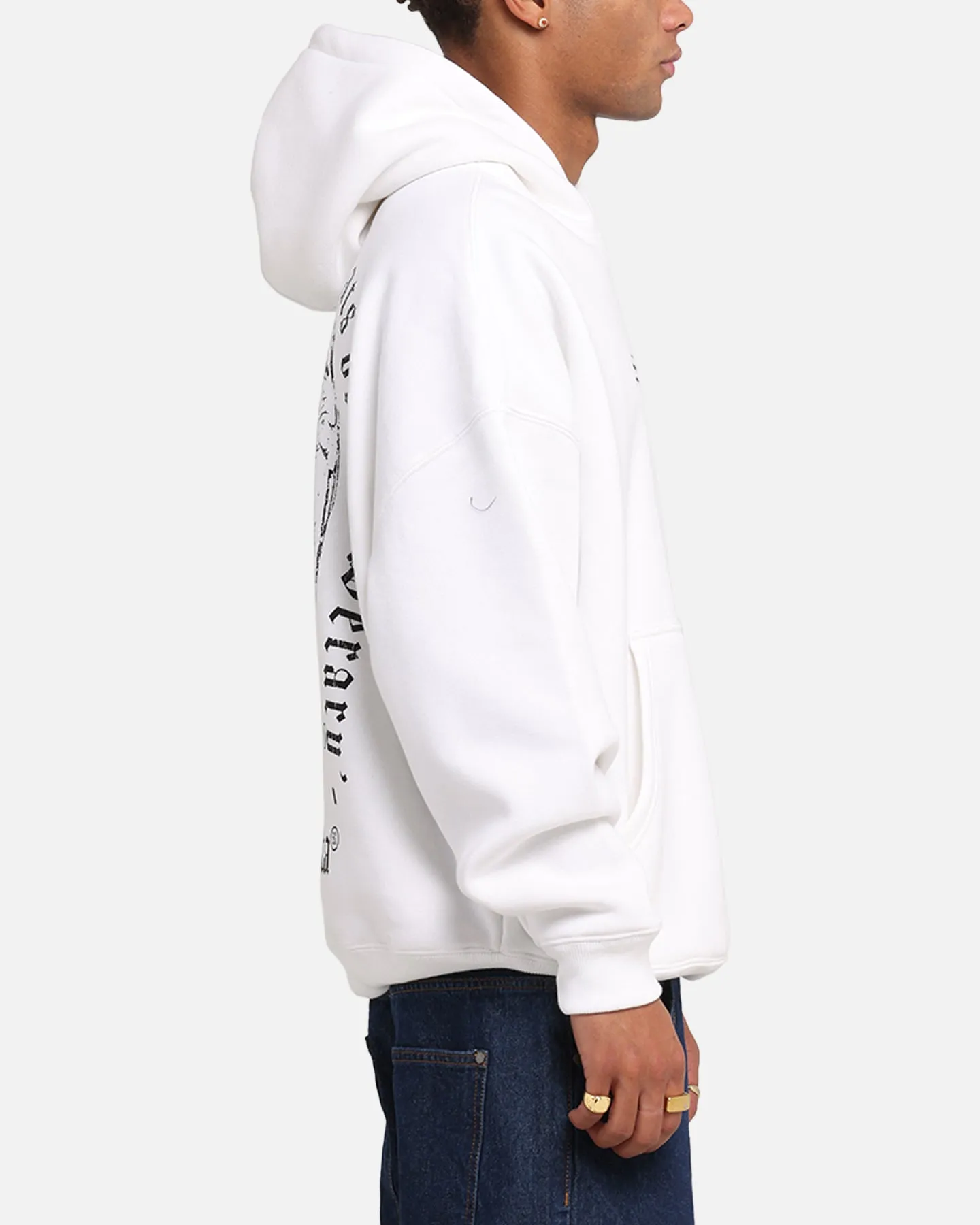 Saint Morta Weiry Hearts Boxy Hoodie White