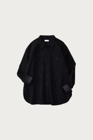 Shelley Chino Officer Shirt - Black