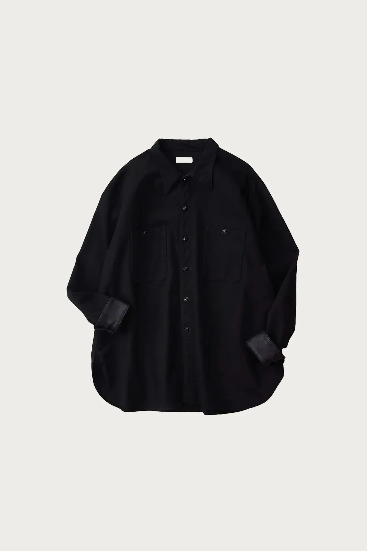 Shelley Chino Officer Shirt - Black