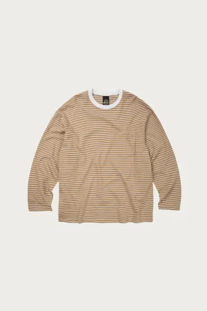 Stripe Oversized Relax Tee 003 - Beige