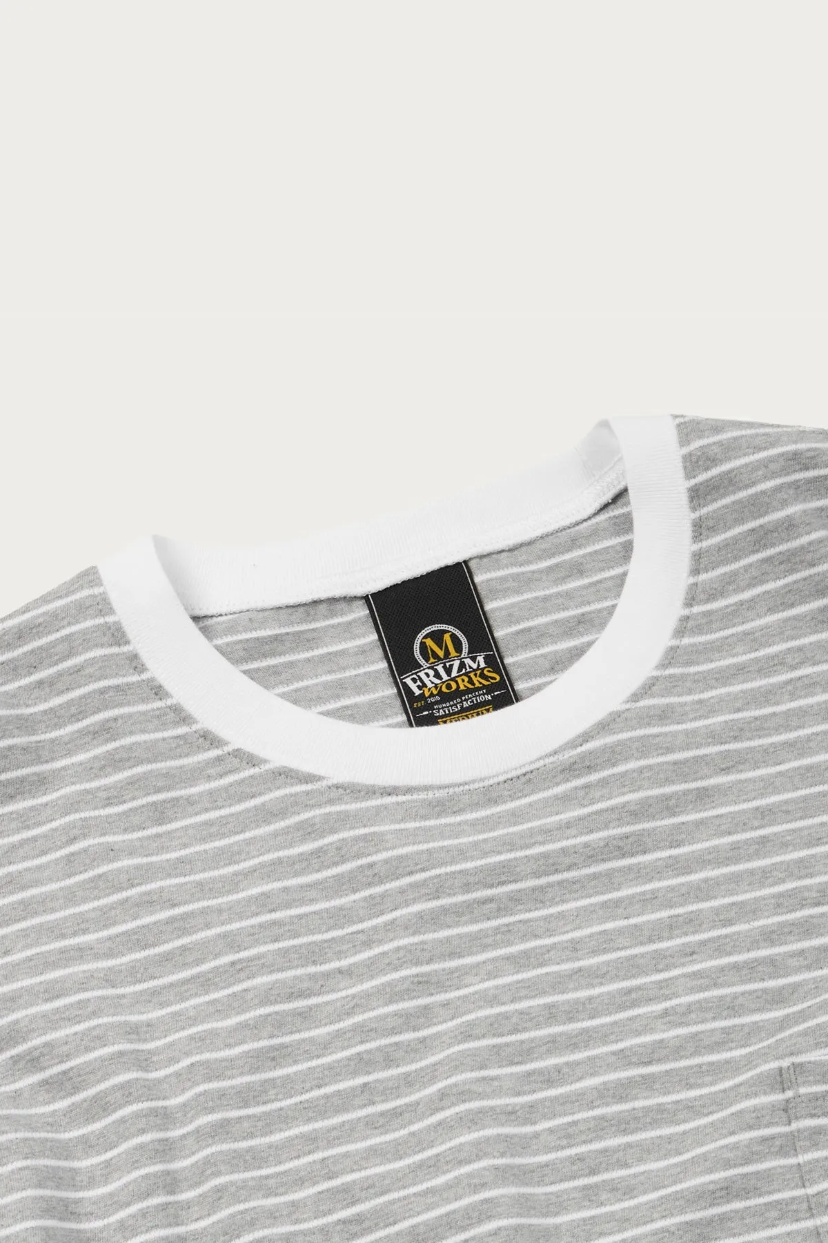 Stripe Oversized Relax Tee 003 - Gray