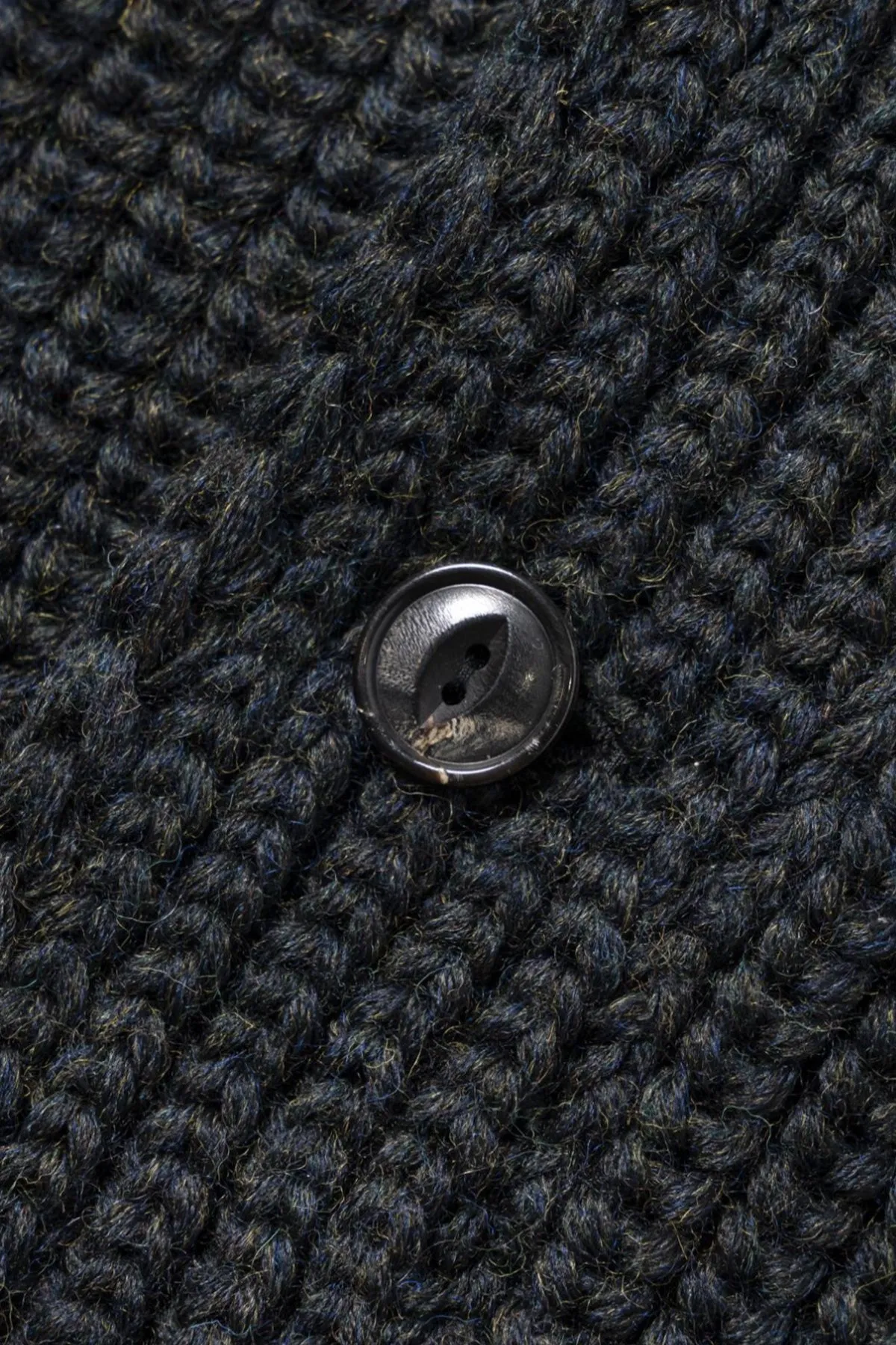 Striped Shawl Collar Cardigan - Charcoal