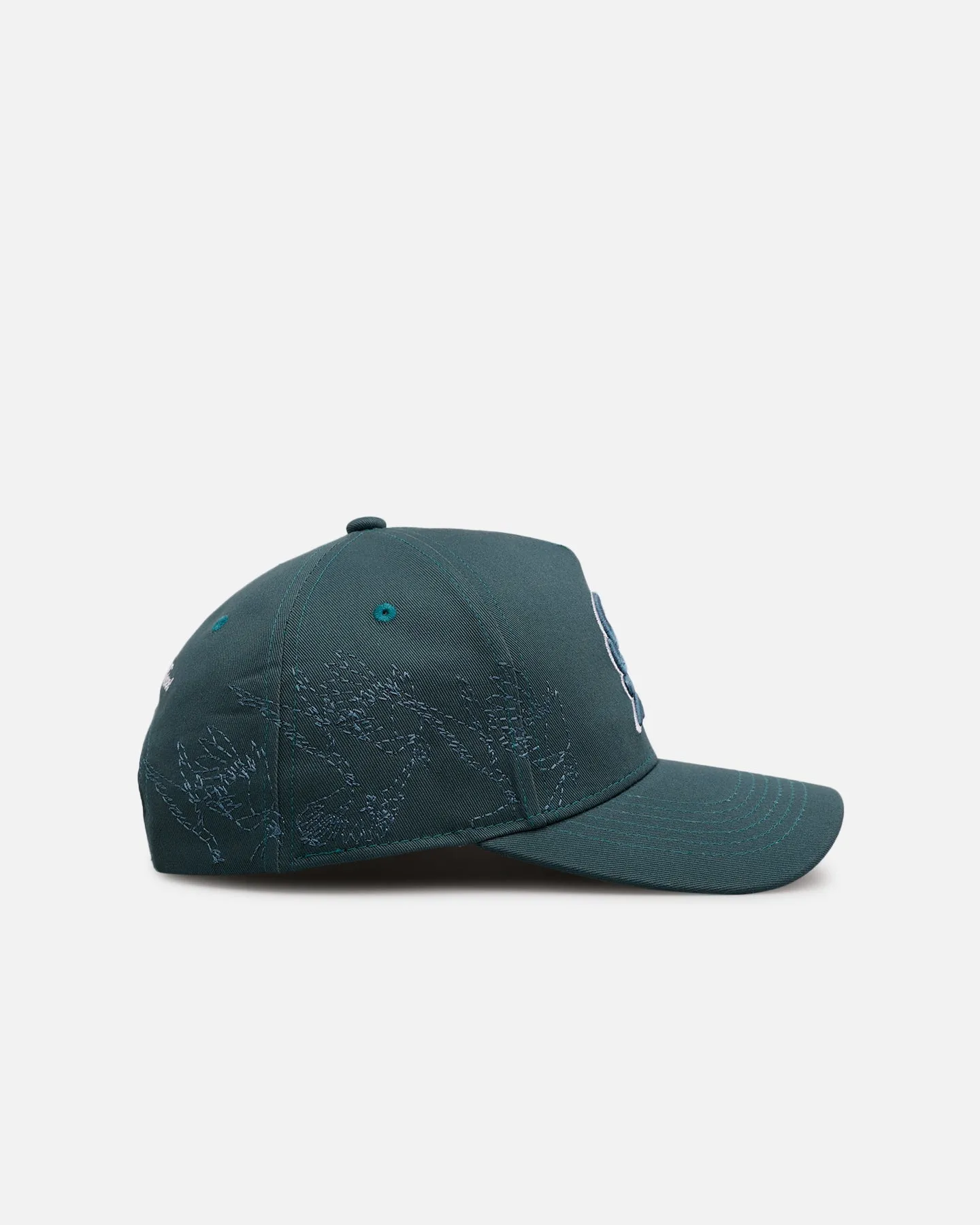 Sworn To Us Outlined Poetry Snapback Dark Teal