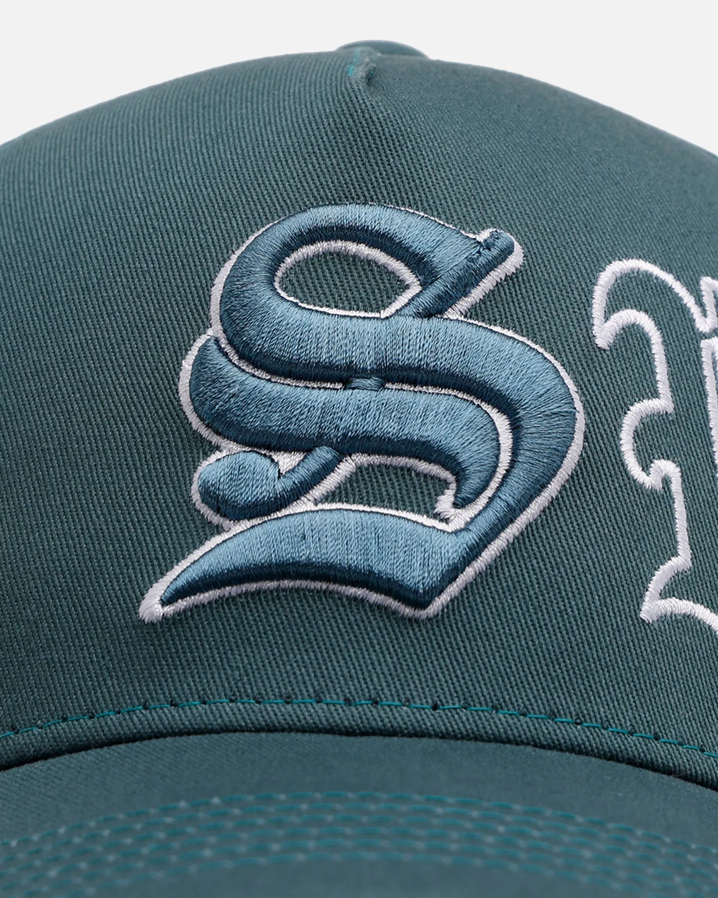 Sworn To Us Outlined Poetry Snapback Dark Teal