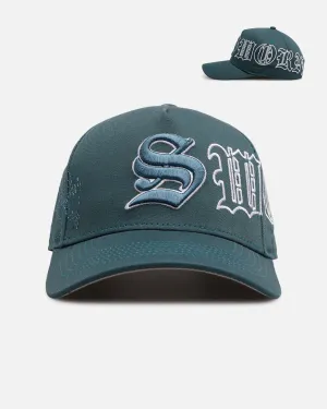 Sworn To Us Outlined Poetry Snapback Dark Teal