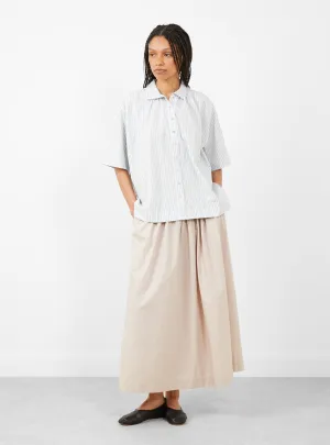 Tulip Blouse Robin's Egg Stripe