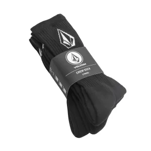 Volcom Full Stone Sock 3pk Black