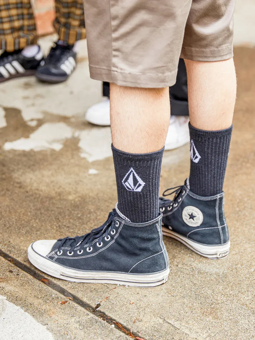 Volcom Full Stone Sock 3pk Black