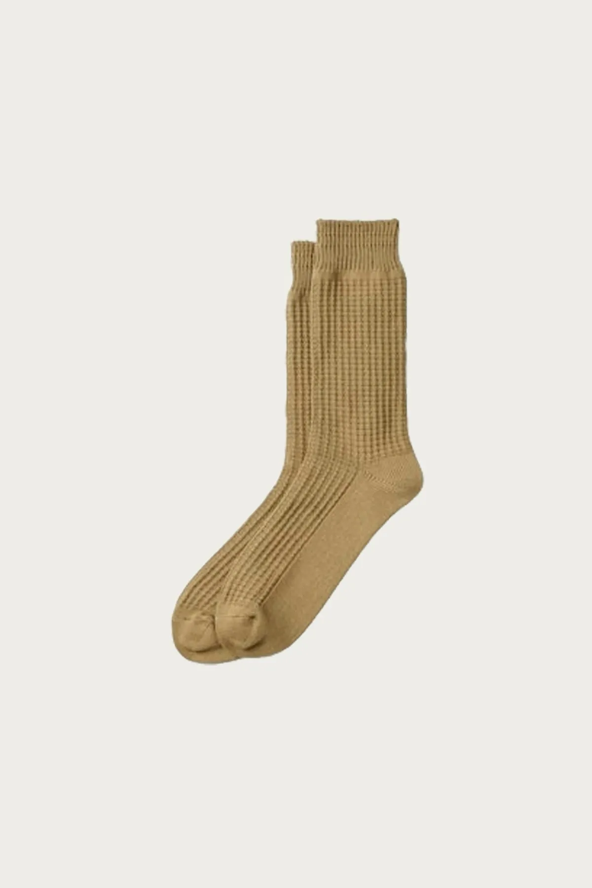 Waffle Crew Socks - L. Olive