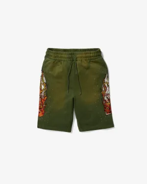 Who Decides War Sweat Shorts Green