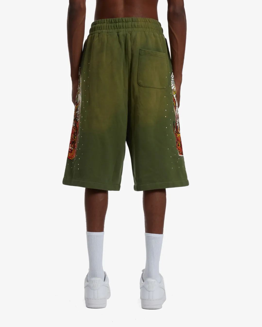 Who Decides War Sweat Shorts Green