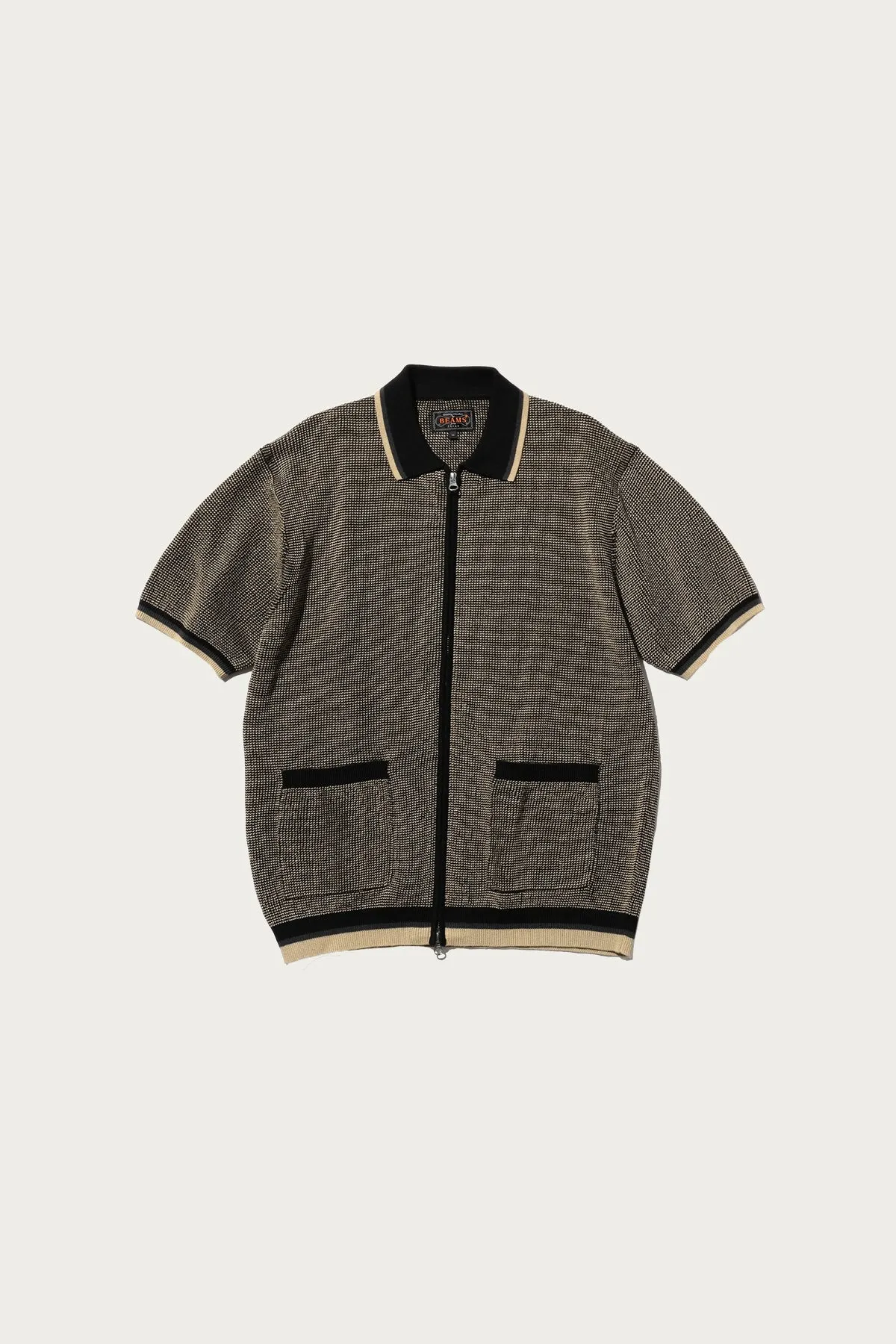 Zip Knit Polo - Black