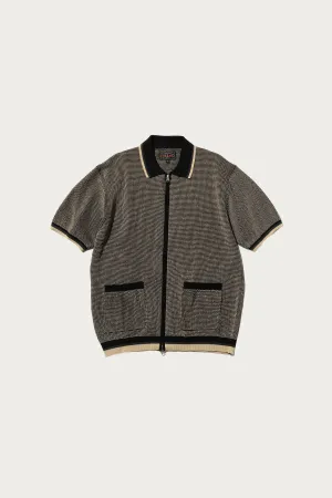 Zip Knit Polo - Black